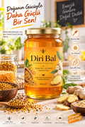 Sabah Enerjisi İçin Diri Bal (Polen & Zencefil) 850 gr