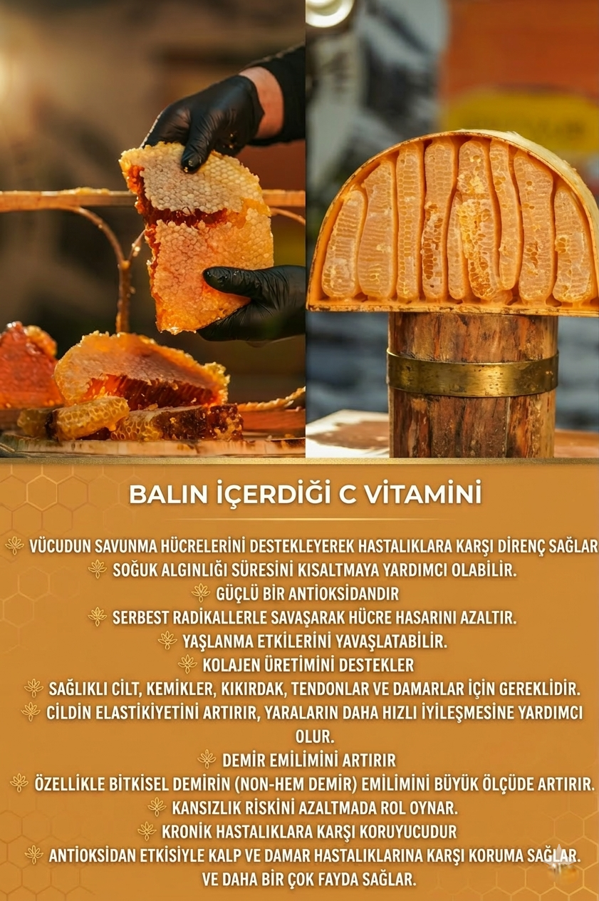 Yüksek Rakımlarda Yetişen Petek Çıta Bal 3,5 kg
