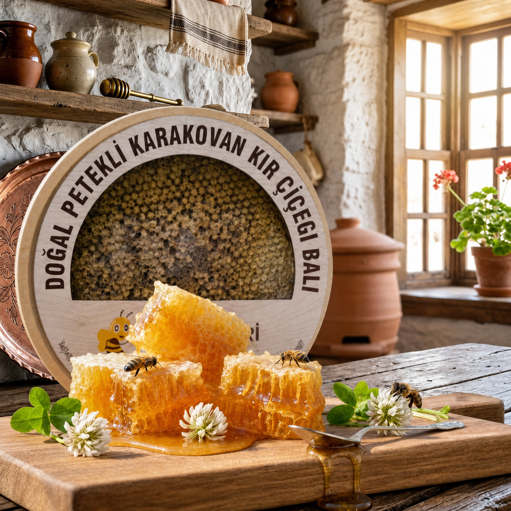 İnsan Eli Değmemiş Kovanlarda Üretilen Karakovan Organik Bal 1 Kg